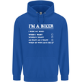 Motorbike I'm a Biker When My Wife Funny Mens 80% Cotton Hoodie Royal Blue