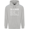 Motorbike I'm a Biker When My Wife Funny Mens 80% Cotton Hoodie White