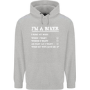Motorbike I'm a Biker When My Wife Funny Mens 80% Cotton Hoodie White