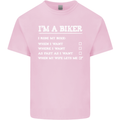 Motorbike I'm a Biker When My Wife Funny Mens Cotton T-Shirt Tee Top Light Pink