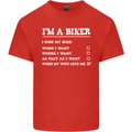 Motorbike I'm a Biker When My Wife Funny Mens Cotton T-Shirt Tee Top Red