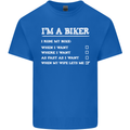 Motorbike I'm a Biker When My Wife Funny Mens Cotton T-Shirt Tee Top Royal Blue