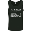 Motorbike I'm a Biker When My Wife Funny Mens Vest Tank Top Black