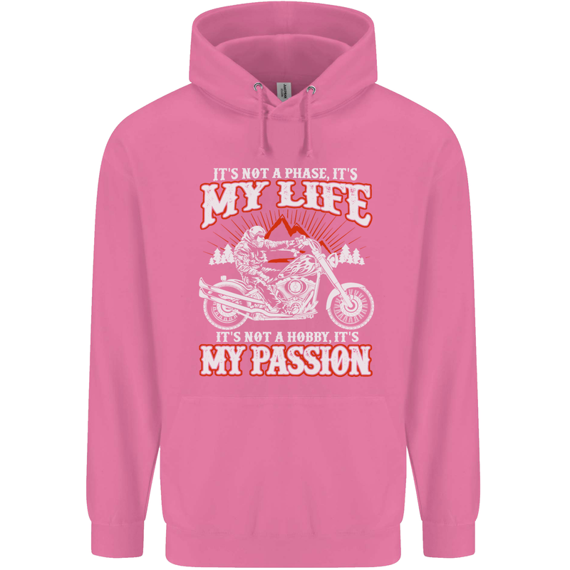 Motorbike It's My Passion Biker Motorcycle Childrens Kids Hoodie Azalea