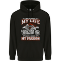 Motorbike It's My Passion Biker Motorcycle Childrens Kids Hoodie Black