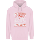 Motorbike It's My Passion Biker Motorcycle Childrens Kids Hoodie Light Pink