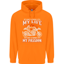 Motorbike It's My Passion Biker Motorcycle Childrens Kids Hoodie Orange