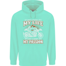 Motorbike It's My Passion Biker Motorcycle Childrens Kids Hoodie Peppermint