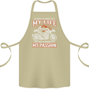Motorbike It's My Passion Biker Motorcycle Cotton Apron 100% Organic Khaki