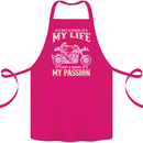 Motorbike It's My Passion Biker Motorcycle Cotton Apron 100% Organic Pink