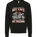 Motorbike It's My Passion Biker Motorcycle Kids Sweatshirt Jumper Black