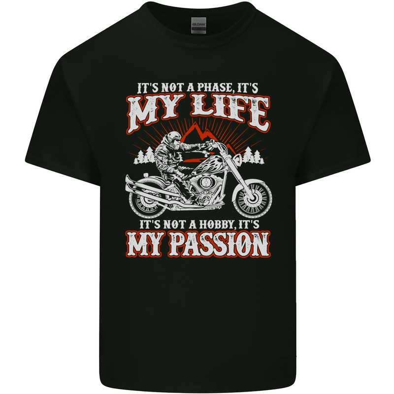 Motorbike It's My Passion Biker Motorcycle Kids T-Shirt Childrens Black