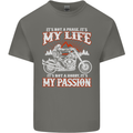Motorbike It's My Passion Biker Motorcycle Kids T-Shirt Childrens Charcoal