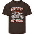 Motorbike It's My Passion Biker Motorcycle Kids T-Shirt Childrens Chocolate