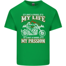 Motorbike It's My Passion Biker Motorcycle Kids T-Shirt Childrens Irish Green