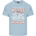 Motorbike It's My Passion Biker Motorcycle Kids T-Shirt Childrens Light Blue