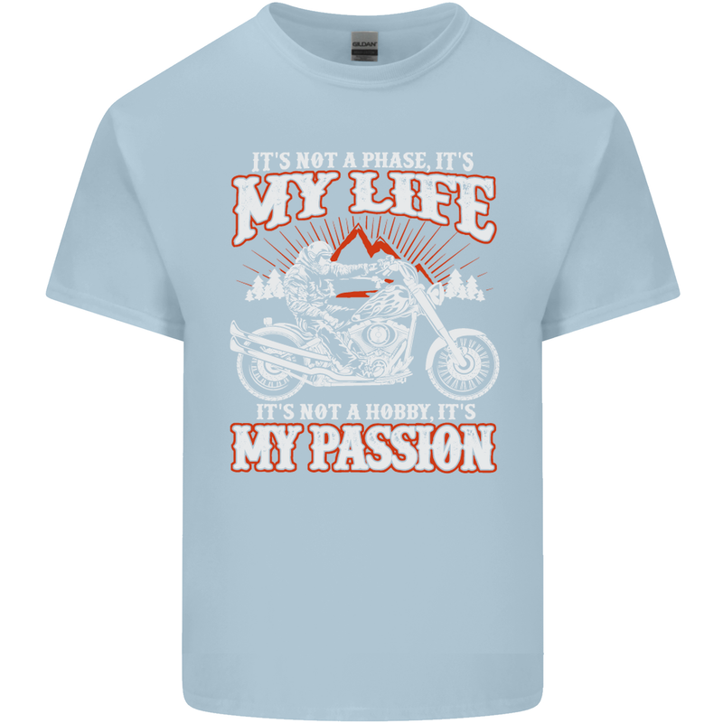 Motorbike It's My Passion Biker Motorcycle Kids T-Shirt Childrens Light Blue