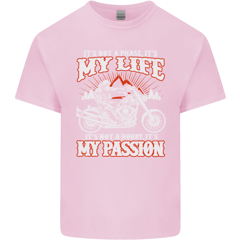 Motorbike It's My Passion Biker Motorcycle Kids T-Shirt Childrens Light Pink