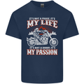 Motorbike It's My Passion Biker Motorcycle Kids T-Shirt Childrens Navy Blue