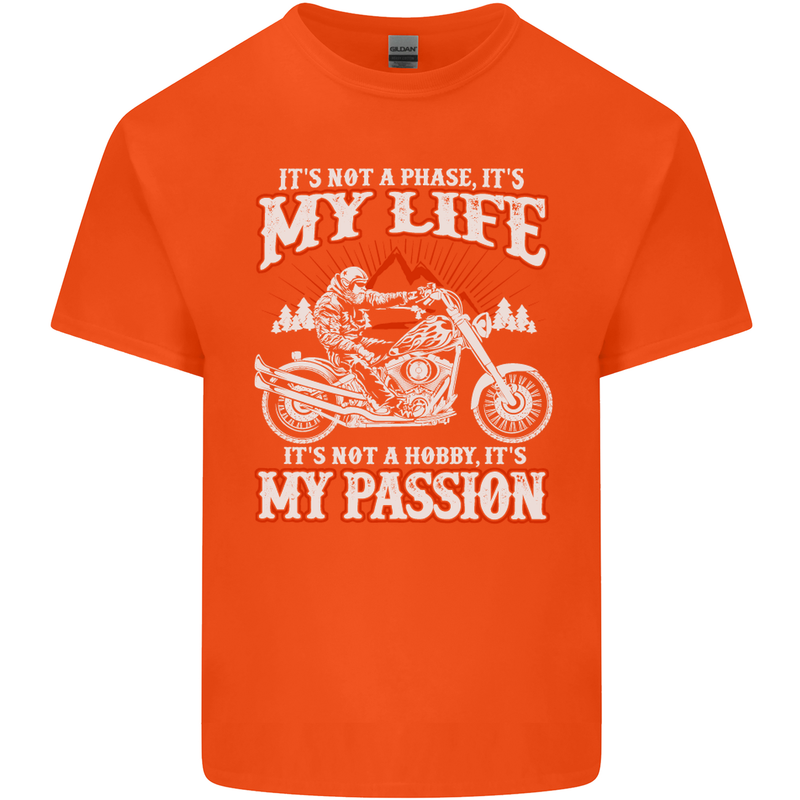 Motorbike It's My Passion Biker Motorcycle Kids T-Shirt Childrens Orange
