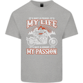 Motorbike It's My Passion Biker Motorcycle Kids T-Shirt Childrens Sports Grey