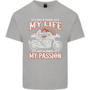 Motorbike It's My Passion Biker Motorcycle Kids T-Shirt Childrens Sports Grey