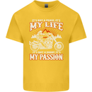 Motorbike It's My Passion Biker Motorcycle Kids T-Shirt Childrens Yellow