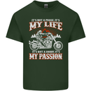 Motorbike It's My Passion Biker Motorcycle Mens Cotton T-Shirt Tee Top Forest Green