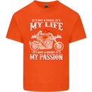 Motorbike It's My Passion Biker Motorcycle Mens Cotton T-Shirt Tee Top Orange