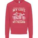 Motorbike It's My Passion Biker Motorcycle Mens Sweatshirt Jumper Heliconia