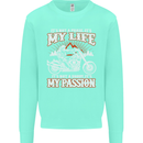Motorbike It's My Passion Biker Motorcycle Mens Sweatshirt Jumper Peppermint