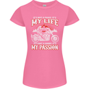 Motorbike It's My Passion Biker Motorcycle Womens Petite Cut T-Shirt Azalea