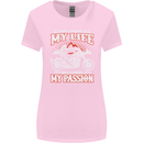Motorbike It's My Passion Biker Motorcycle Womens Wider Cut T-Shirt Light Pink
