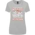 Motorbike It's My Passion Biker Motorcycle Womens Wider Cut T-Shirt Sports Grey