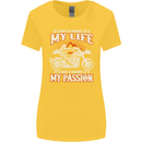 Motorbike It's My Passion Biker Motorcycle Womens Wider Cut T-Shirt Yellow