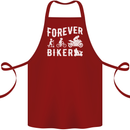 Motorbike Motorcycle Forever Biker Cotton Apron 100% Organic Maroon