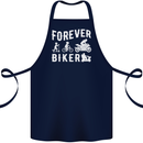 Motorbike Motorcycle Forever Biker Cotton Apron 100% Organic Navy Blue