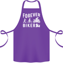 Motorbike Motorcycle Forever Biker Cotton Apron 100% Organic Purple