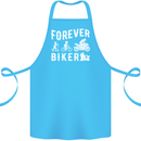 Motorbike Motorcycle Forever Biker Cotton Apron 100% Organic Turquoise