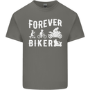 Motorbike Motorcycle Forever Biker Mens Cotton T-Shirt Tee Top Charcoal
