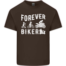 Motorbike Motorcycle Forever Biker Mens Cotton T-Shirt Tee Top Dark Chocolate