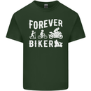 Motorbike Motorcycle Forever Biker Mens Cotton T-Shirt Tee Top Forest Green