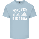 Motorbike Motorcycle Forever Biker Mens Cotton T-Shirt Tee Top Light Blue
