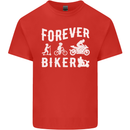 Motorbike Motorcycle Forever Biker Mens Cotton T-Shirt Tee Top Red