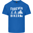 Motorbike Motorcycle Forever Biker Mens Cotton T-Shirt Tee Top Royal Blue