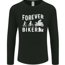 Motorbike Motorcycle Forever Biker Mens Long Sleeve T-Shirt Black