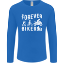 Motorbike Motorcycle Forever Biker Mens Long Sleeve T-Shirt Royal Blue