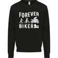 Motorbike Motorcycle Forever Biker Mens Sweatshirt Jumper Black