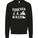 Motorbike Motorcycle Forever Biker Mens Sweatshirt Jumper Black