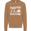 Motorbike Motorcycle Forever Biker Mens Sweatshirt Jumper Caramel Latte